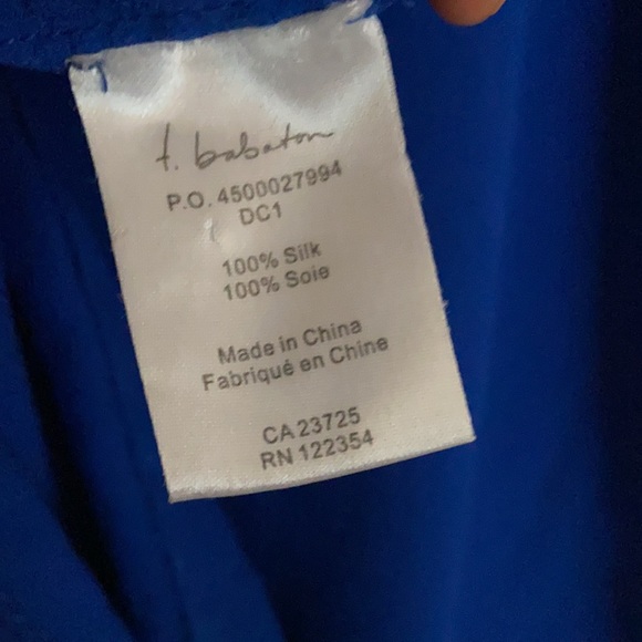 Gorgeous blue silk top babaton good condition - Picture 4 of 5